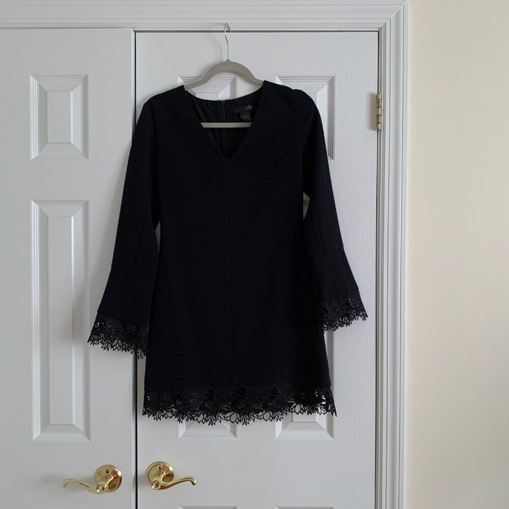 Aqua Mini Dress Black Small Lace on Bottom